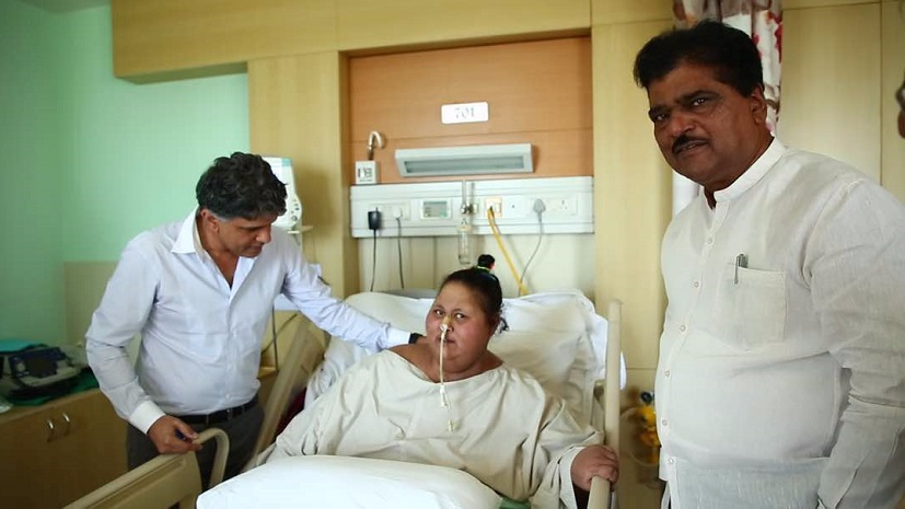 eman leaves mumbai hospital amid high drama eman leaves mumbai hospital amid high drama