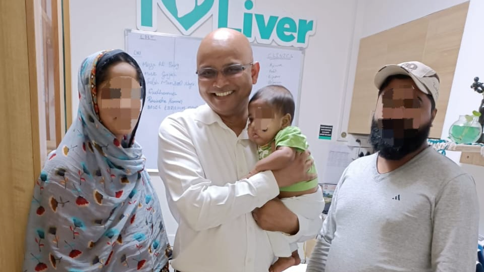 performing a liver transplant on this three-month-old baby was a deeply gratifying moment in my career 
